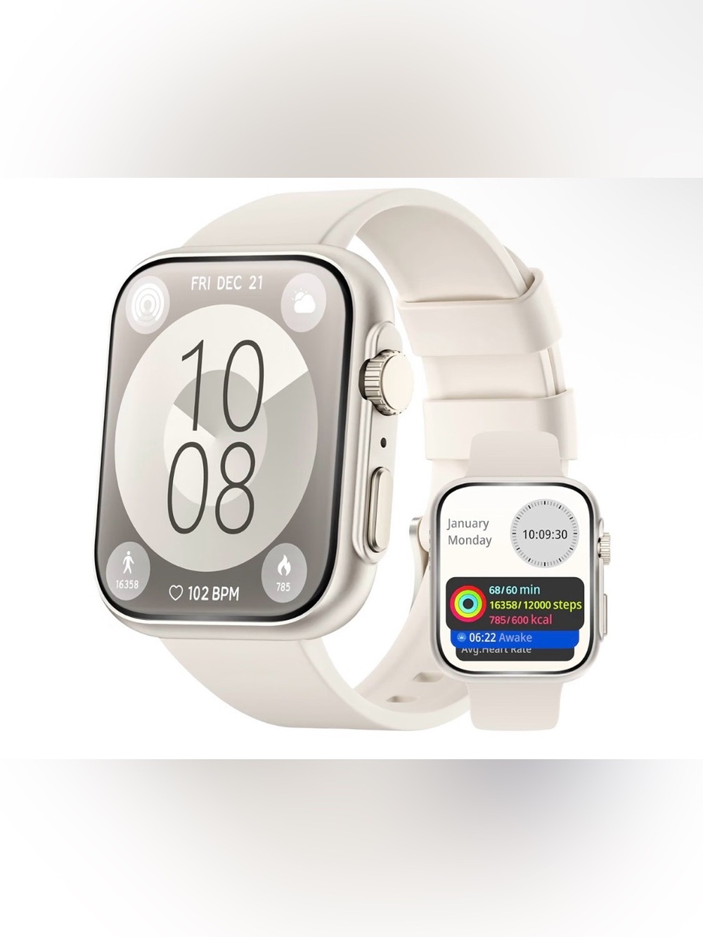 Smart Watch Fitness Tracker Watch Beige